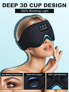 Bluetooth Sleep Mask with Ultra-Thin Speakers – 3D Eye Cover