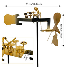 Load image into Gallery viewer, Wind-Powered Rock Band Drummer Wind Spinner
