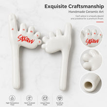Load image into Gallery viewer, Ceramic Toe Straw – Weird Funny Reusable Drinking Straw
