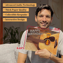 Load image into Gallery viewer, Interactive Strumming Guitar Birthday Card | Musical Greeting Card

