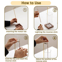 Load image into Gallery viewer, Anti-Ash Desktop Incense Holder with Alligator Secure Clip

