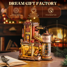 Load image into Gallery viewer, 3D Wooden Gift Factory Puzzle – Lights, Music &amp; Elves

