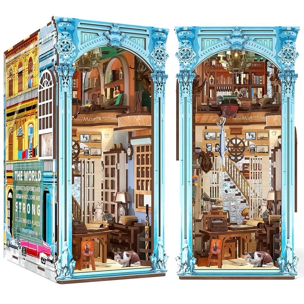 DIY Book Nook Kit with LED – Hemingway House