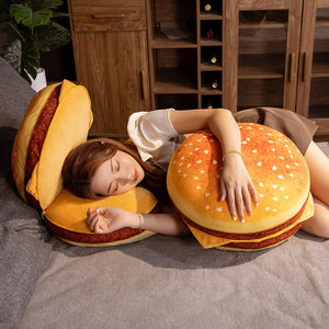 Cheeseburger Plush Pillow – 16.5" Food Cushion