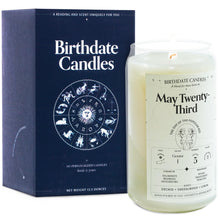 Load image into Gallery viewer, May 23 Birthday Candle – Gemini, Orchid &amp; Sandalwood
