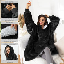 Load image into Gallery viewer, Wearable Blanket Hoodie with Pet Pocket – Cozy Companion
