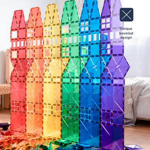 Magnetic Tile Set – Rainbow Mega Pack (212 Pieces)