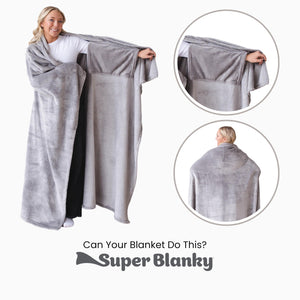 Wearable Blanket with Sleeves – Light Gray