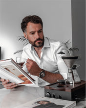 Load image into Gallery viewer, Coffee Alarm Clock &amp; Bedside Brewer – Black Walnut
