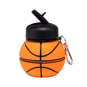 Collapsible Silicone Basketball Water Bottle - Gifteee Unique & Unusual gifts, Cool gift ideas