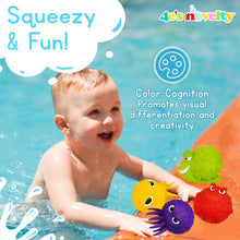 Load image into Gallery viewer, Octopus Water Squirt Toys – 4-Pack Pool &amp; Bath Fun
