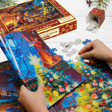 Load image into Gallery viewer, Pukamam 24-Day Christmas Jigsaw Puzzle Advent Calendar
