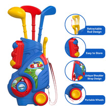 Load image into Gallery viewer, Kids' Portable Golf Club Set with Caddy | Educational Outdoor Toy for Toddlers
