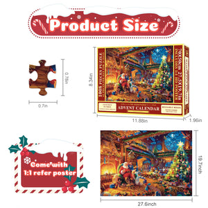 Pukamam 24-Day Christmas Jigsaw Puzzle Advent Calendar