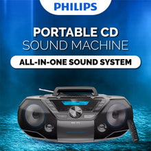 Load image into Gallery viewer, Portable Bluetooth CD Boombox with Cassette
