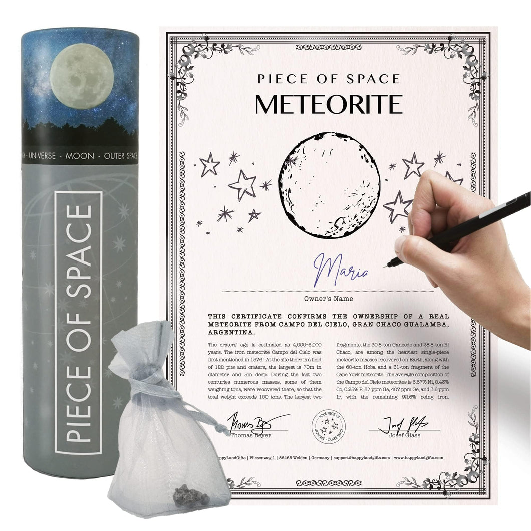 Personalized Iron Meteorite Gift with Certificate – “Shooting Star”