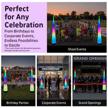 Load image into Gallery viewer, Inflatable Light-Up Cone – 9.8ft Color-Changing Event Decor
