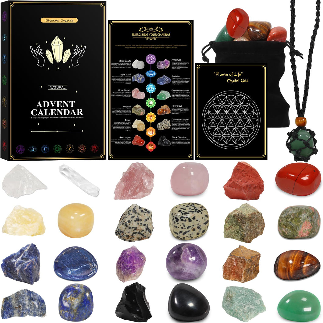 Pukamam Crystal Advent Calendar 2024 Rock Collection Box