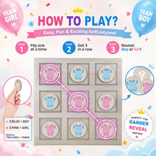 Load image into Gallery viewer, Gender Reveal Tic Tac Toe – Team Pink vs Team Blue Voting Game
