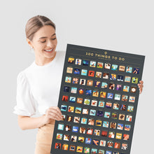 Load image into Gallery viewer, 100 Things to Do Scratch Off Poster - Gifteee Unique &amp; Unusual gifts, Cool gift ideas
