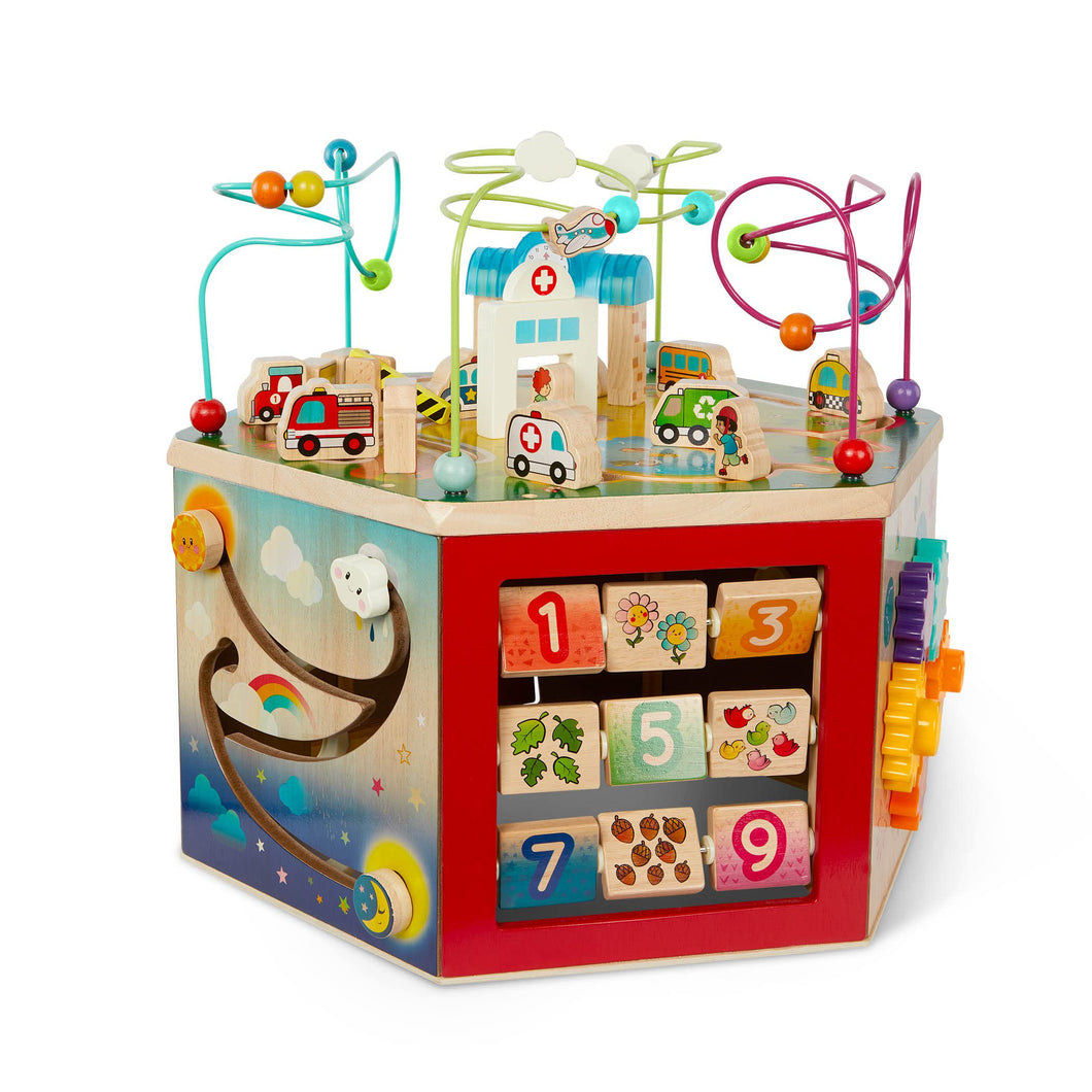 7-Sided Wooden Activity Center