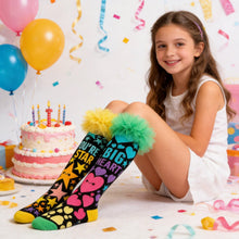 Load image into Gallery viewer, Tutu Lace Whimsical Rainbow Knee-High Socks

