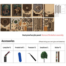 Load image into Gallery viewer, Wisdom Rings DIY Wooden Book Nook Kit | Miniature Light-Up Library Diorama
