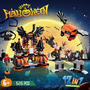 12-in-1 Halloween Building Blocks Set (626 PCS) - Party Favors for Kids Ages 6-12