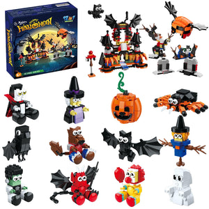 12-in-1 Halloween Building Blocks Set (626 PCS) - Party Favors for Kids Ages 6-12