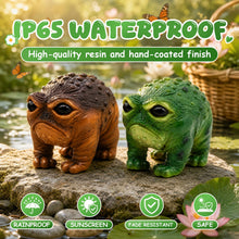 Load image into Gallery viewer, "Ugly-Cute" Grumpy Frog Garden &amp; Home Statue
