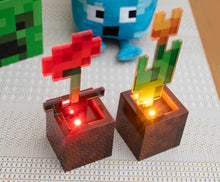 Load image into Gallery viewer, Minecraft Tulip &amp; Poppy Mood Lights - Gifteee Unique &amp; Unusual gifts, Cool gift ideas
