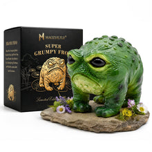 Load image into Gallery viewer, "Ugly-Cute" Grumpy Frog Garden &amp; Home Statue
