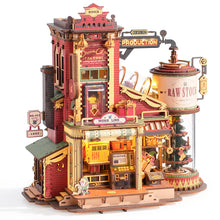 Load image into Gallery viewer, 3D Wooden Gift Factory Puzzle – Lights, Music &amp; Elves
