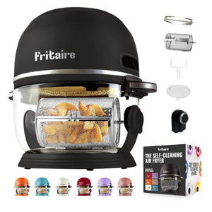 Self-Cleaning Glass Air Fryer, 5-Qt – 6-in-1 Rotisserie