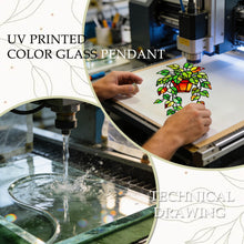 Load image into Gallery viewer, Plant Leaf Stained Glass Suncatcher Window Hanging
