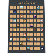 Load image into Gallery viewer, 100 Things to Do Scratch Off Poster - Gifteee Unique &amp; Unusual gifts, Cool gift ideas
