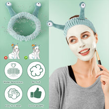 Load image into Gallery viewer, Spa Headband – Cute Palm &amp; Snail Skincare Hair Band
