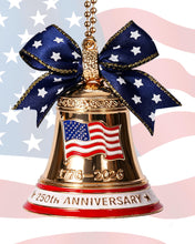 Load image into Gallery viewer, 250th Anniversary USA Liberty Bell Ornament | 3D Metal Patriotic Keepsake
