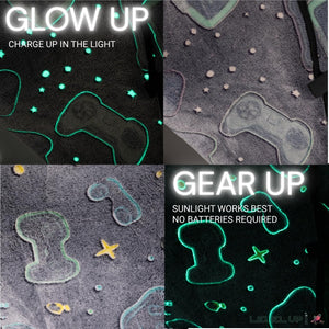 Glow-in-the-Dark Gaming Chair Blanket with Hood – Cosmic Controllers