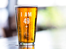 Load image into Gallery viewer, Funny 49 + 1 Middle Finger 50th Birthday Pint Glass | 16oz Gag Gift
