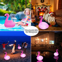 Load image into Gallery viewer, Solar Flamingo Floating Pool Lights – Color-Changing Decor
