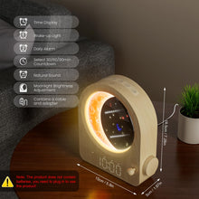 Load image into Gallery viewer, Sunrise Alarm Clock with Moon Lamp – Dual Alarms, 10 Sounds, Timer
