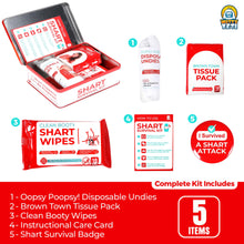 Load image into Gallery viewer, Shart Survival Kit – Gag Gift with Wipes, Underwear &amp; Badge
