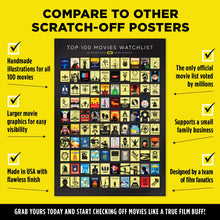 Load image into Gallery viewer, Top 100 Movies Scratch-Off Poster (16.5×23.4) – Bucket List
