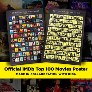 Top 100 Movies Scratch-Off Poster (16.5×23.4) – Bucket List