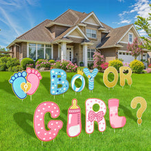 Load image into Gallery viewer, Gender Reveal Yard Signs – "Boy or Girl" Lawn Decoration Set

