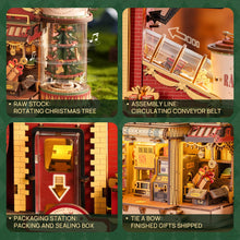 Load image into Gallery viewer, 3D Wooden Gift Factory Puzzle – Lights, Music &amp; Elves
