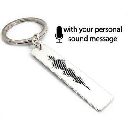 Personalized soundwave keychain - Gifteee. Find cool & unique gifts for men, women and kids