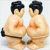 Sumo Wrestlers Ceramic Salt Pepper Shaker - Gifteee Unique & Unusual gifts, Cool gift ideas