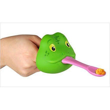 Load image into Gallery viewer, Silicone Frog Face Baby Feeding Spoon - Gifteee. Find cool &amp; unique gifts for men, women and kids
